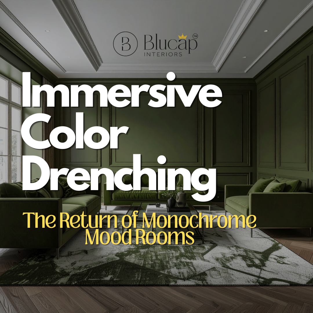 Immersive Color-Drenching: The Return of Monochrome Mood Rooms
