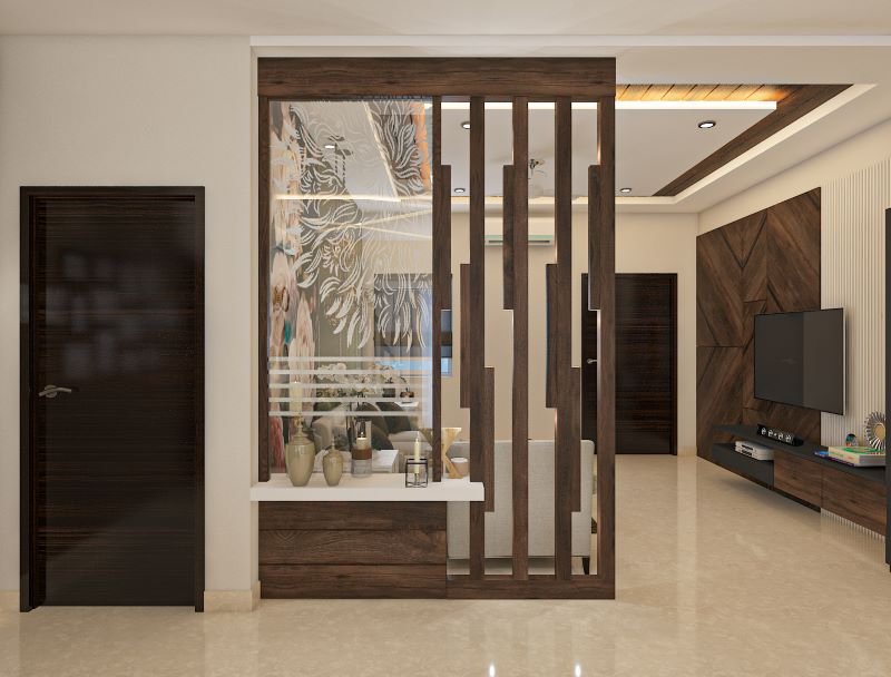 Glass Partition Wall For Living And Dining