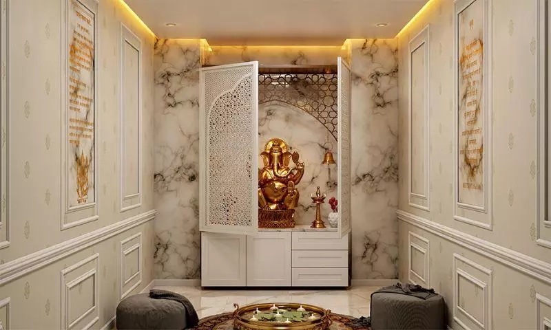 Decorative screens or jallis for pooja rooms n