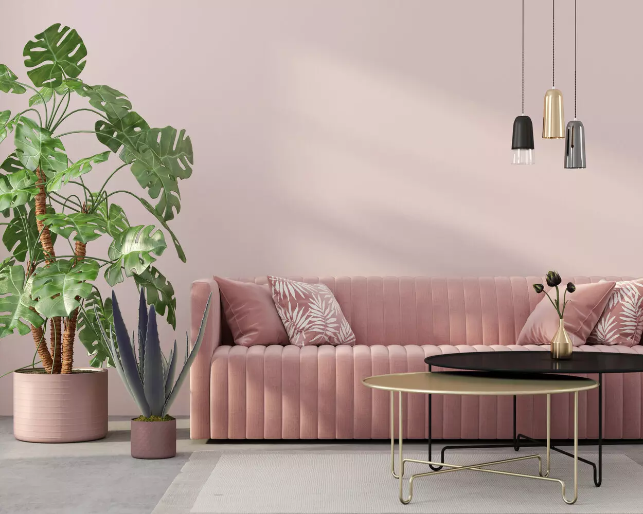 MonochromePinkLivingRoom